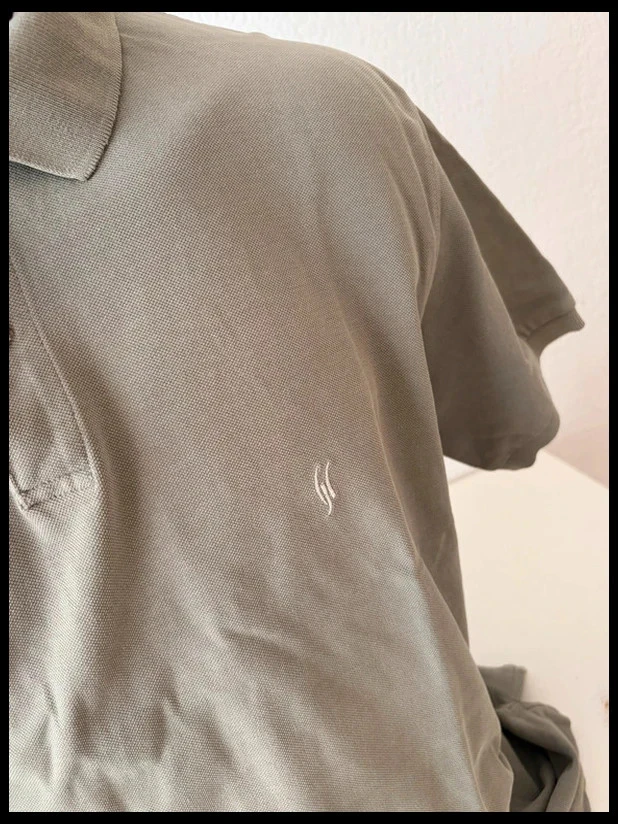Polo de manga corta caqui Griffe Noire 100% algodón para hombre XL – photo 3